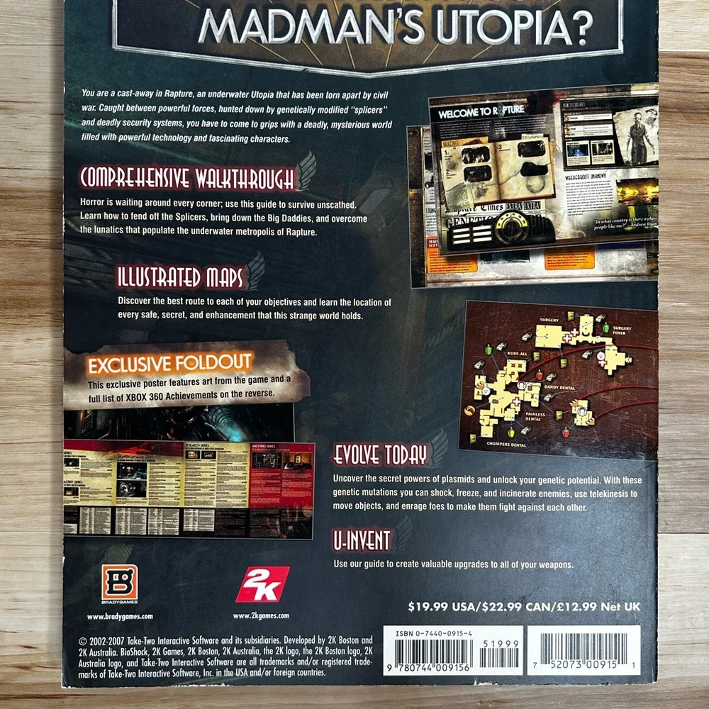 BioShock Gaming Guide by BradyGames - Black and Blue Edition